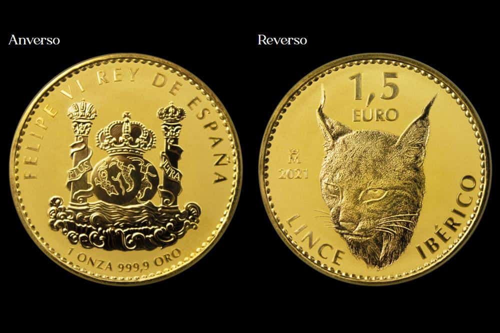 Moneda de oro de 1,5 euros española