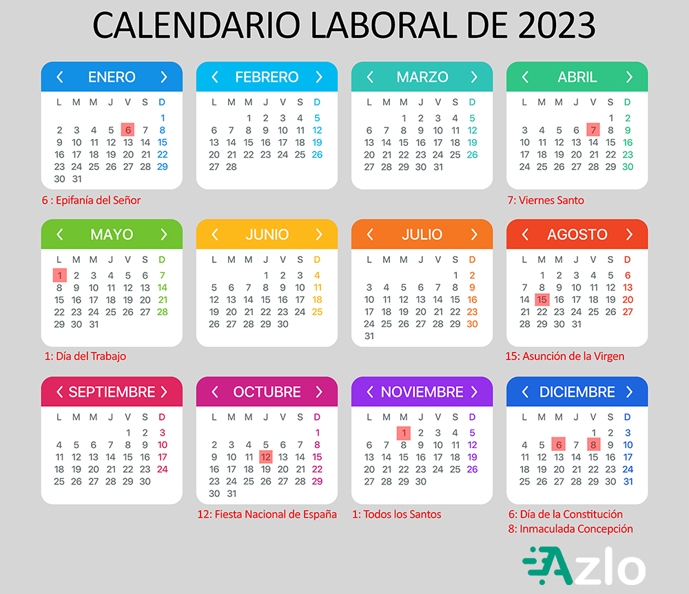 Calendario laboral de 2023 de España.